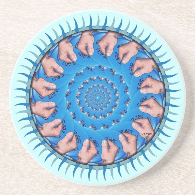 Blue Plastic Coaster (Front)