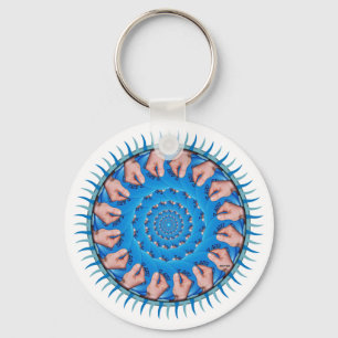 Blue Plastic Key Ring