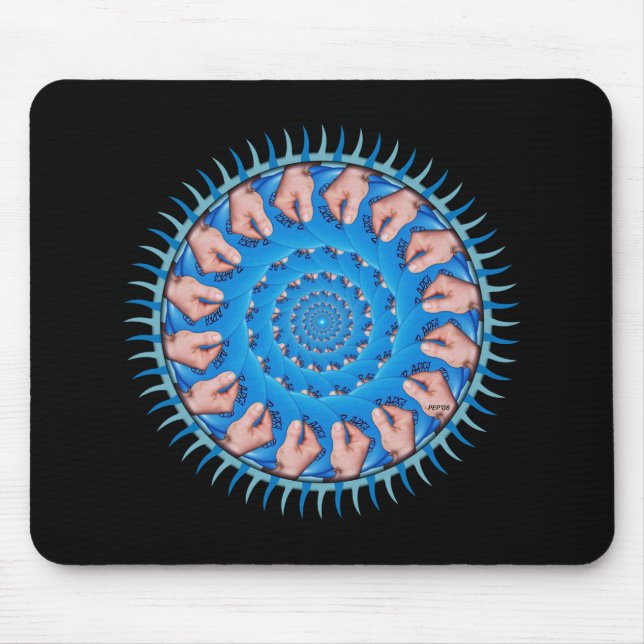 Blue Plastic Mouse Pad (Front)