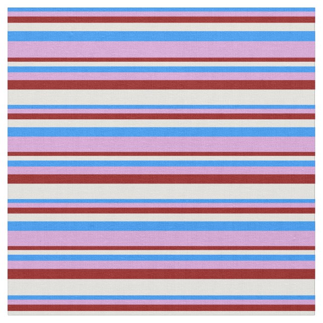 Blue, Plum, Dark Red, and Light Cyan Coloured Fabric (Close Up)