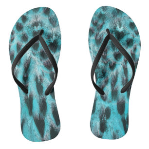 Blue plumage - cool feather design thongs