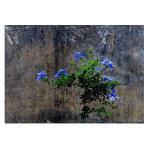 Blue Plumbago Flower Cutting Board