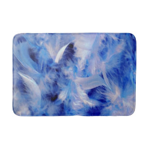 Blue Plumes Bath Mat