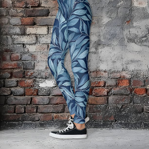 Blue Plumes Leggings