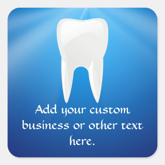 Blue Plunge Dental / Dentist Office Custom Sticker (Front)