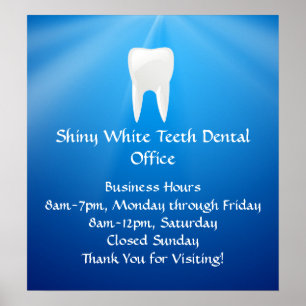Blue Plunge Dental or Dentist Office Poster