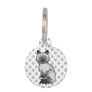 Blue Point Birman / Ragdoll Cat & Pet's Info Pet Tag