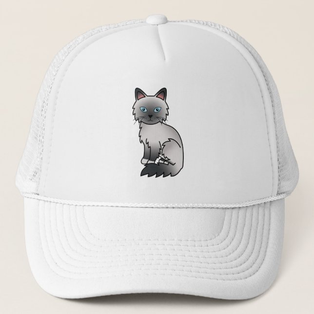 Blue Point Birman / Ragdoll Cat Trucker Hat (Front)
