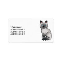 Blue Point Birman / Ragdoll Cute Cat & Custom Text
