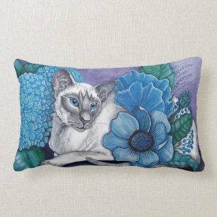 Blue Point Siamese cat Lumbar Cushion