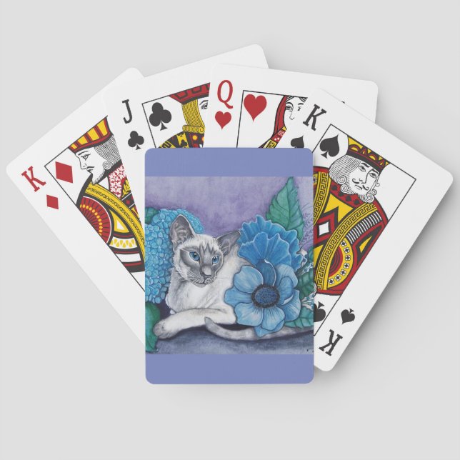 Blue Point Siamese cat Playing Cards (Back)