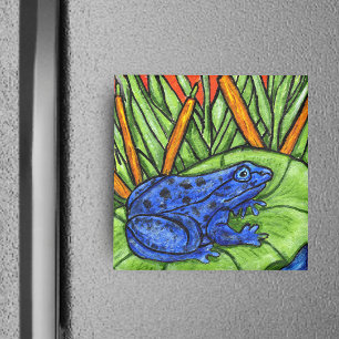 Blue Pois0n Frog Magnet
