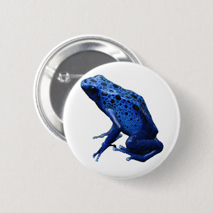 Blue Poison Dart Frog 6 Cm Round Badge