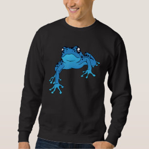 Blue Poison Dart Frog Coloured Exotic Animal Amphi Sweatshirt