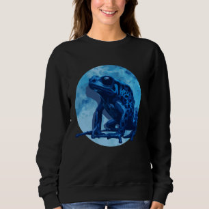 Blue Poison Dart Frog Coloured Exotic Animal Amphi Sweatshirt