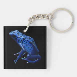 Blue Poison Dart Frog Key Ring