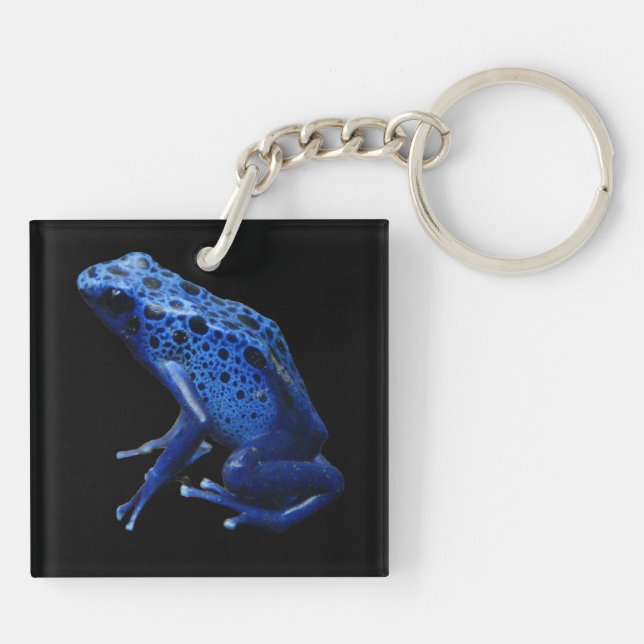 Blue Poison Dart Frog Key Ring (Back)