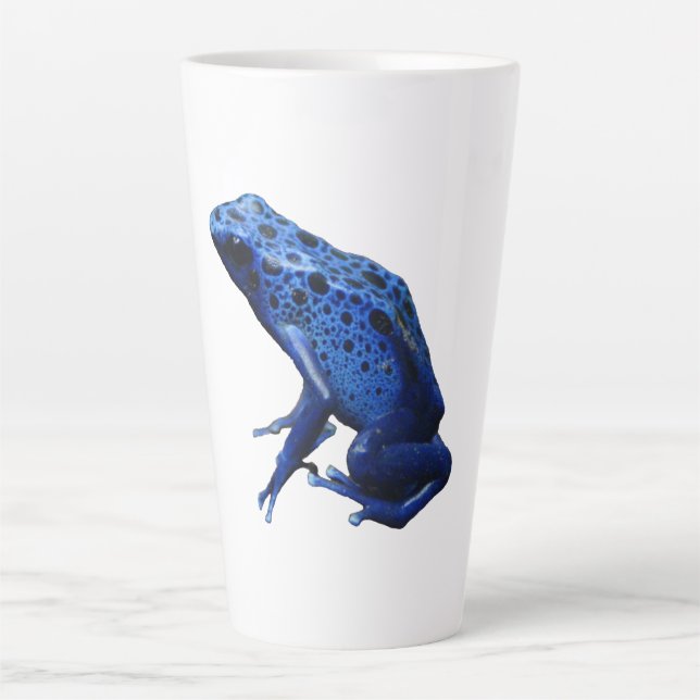 Blue Poison Dart Frog Latte Mug (Front)