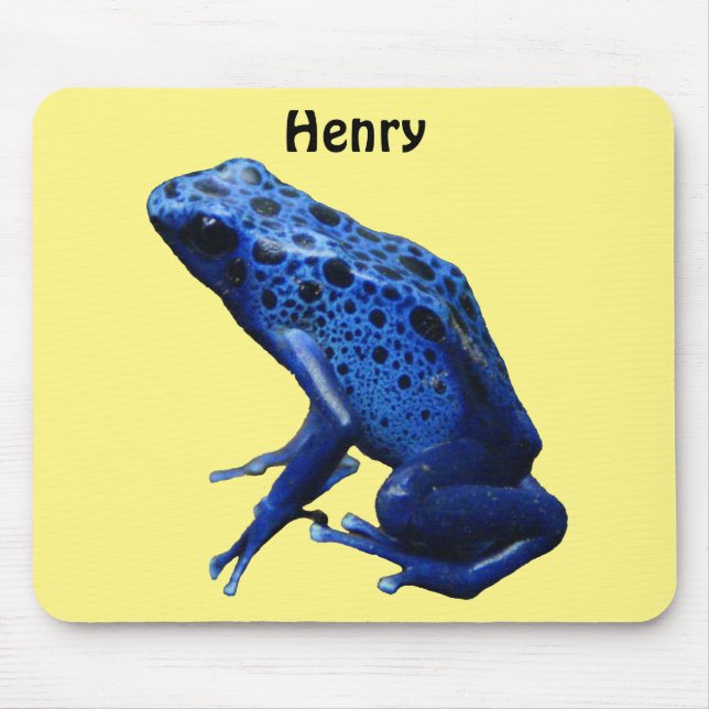 Blue Poison Dart Frog Mouse Pad (Front)
