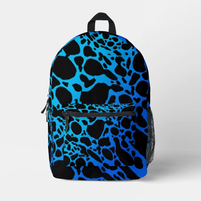 Blue Poison Dart Frog Printed Backpack (Front)
