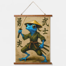 Blue Poison Dart Frog Samurai - Japanese Ink