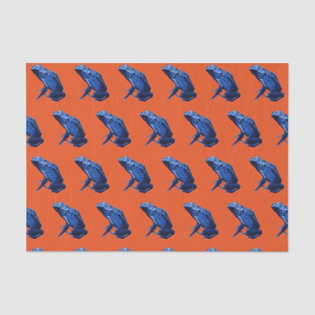 Blue Poison Dart Frog Tissue Paper (Front)