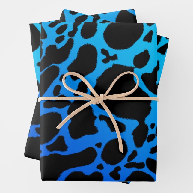 Blue Poison Dart Frog Wrapping Paper Sheet (In situ)