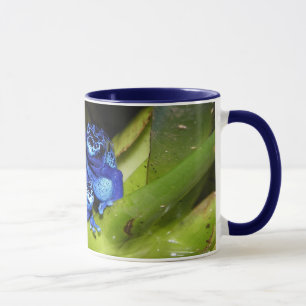 Blue Poison Dart Frogs In Leaf 1 Mug