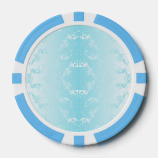 blue poker chips