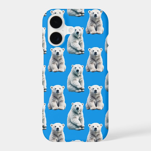 Blue Polar Bear Pattern Design  (Back)