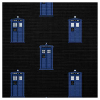 Blue Police Box Fabric British Science Fiction