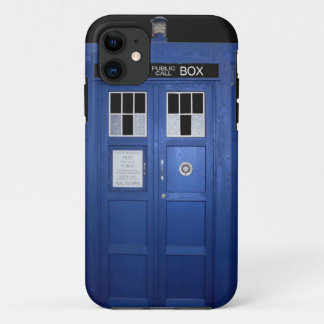 Blue Police Call Box (photo) iPhone 11 Case
