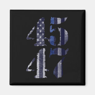 Blue Police Lives 45 47 Trump For President 2024  Magnet