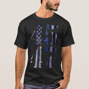 Blue Police Lives 45 47 Trump For President 2024 T-Shirt