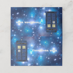 Blue Police Public Call Box - UK Time Travel 1 Place Card