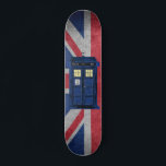 Blue Police Public Call Box - UK Time Travel 1 Skateboard<br><div class="desc">Costume design by EDDA Froehlich. It's for Whovians, England, science fiction nerds, Blue Police Public Call Box and Doctor lovers. A perfect gift as an expression of thanks, surprise just for fun or for birthday, Christmas and other special days. Have fun and enjoy this Blue Police Public Call Box costume...</div>