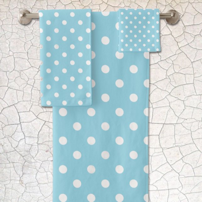 Blue Polka Dot Bath Towel Set (Creator Uploaded)
