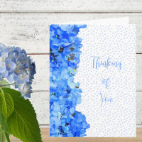 Blue Polka Dot Blue Hydrangea Thinking of You