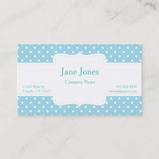 Blue Polka Dot Business Card