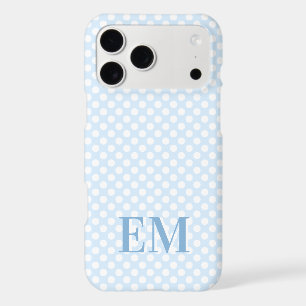 Blue Polka Dot Modern Brand Monogram  