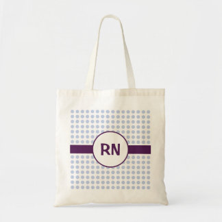 Blue Polka Dot Monogram Tote Bag