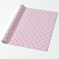 Blue Polka Dot on Light Pink Large Space