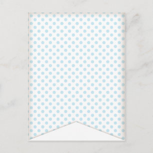 Blue Polka Dot Party Flag Bunting Banner Post Card