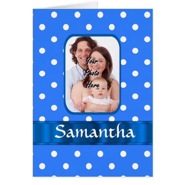 Blue polka dot pattern (Front)