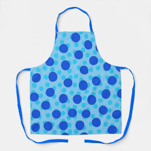 Blue Polka Dot Pattern Apron