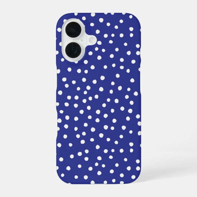 Blue Polka Dot Pattern Phone Case (Back)