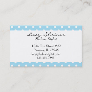 Blue Polka Dot Retro Style Fashion Cards