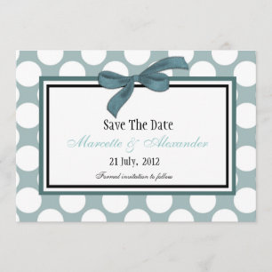 Blue Polka Dot Save The Date