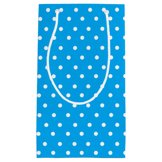 Blue Polka Dot Small Gift Bag (Front)