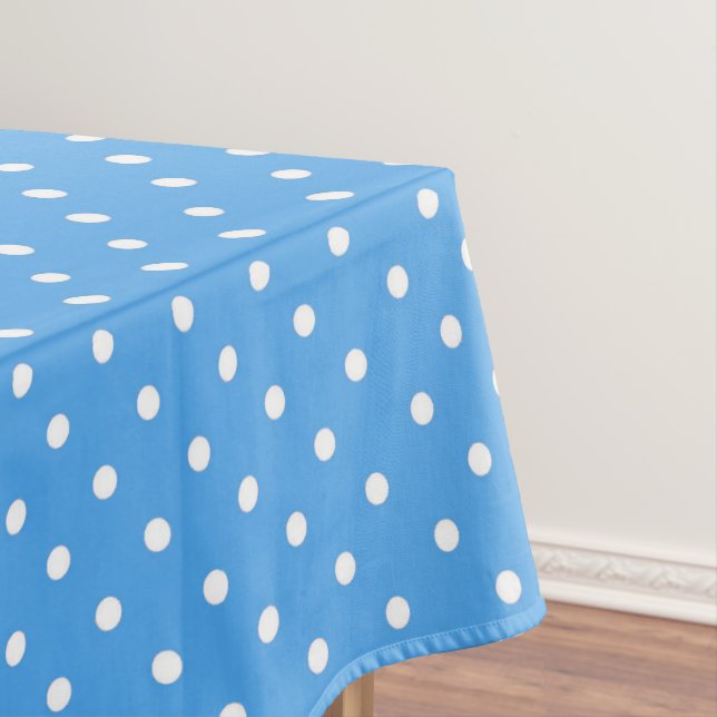 Blue Polka Dot Tablecloth (In Situ)